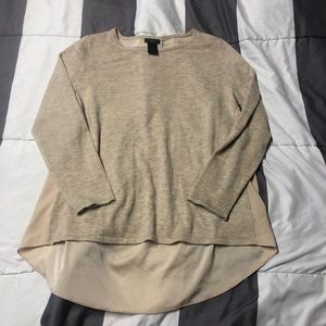 Tan/Cream Colored Sweater Blouse